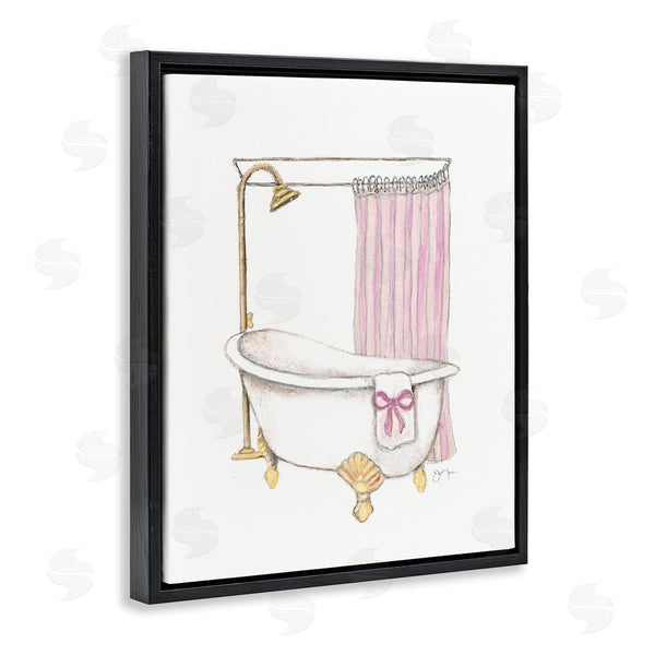 Stupell Industries Janet Tava | Simple Bathtub With Bow