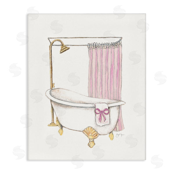 stupell industries Janet Tava | Simple Bathtub with Bow