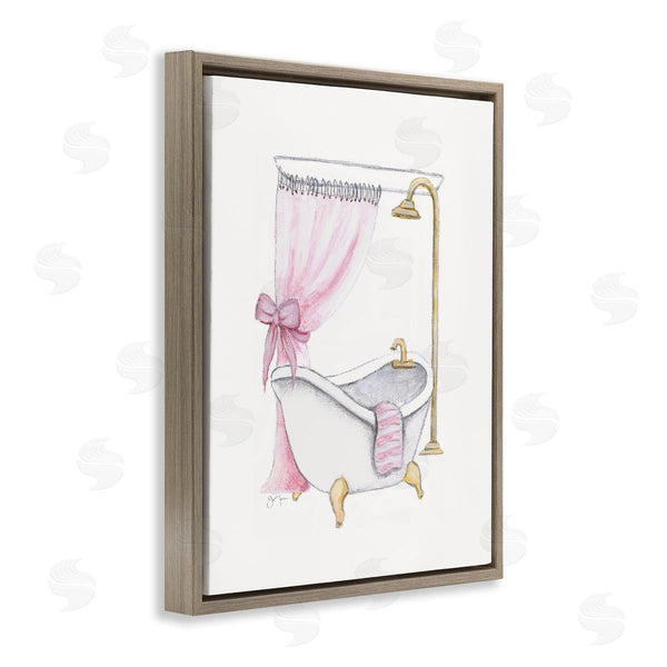 Stupell Industries Janet Tava | Simple Glam Bathroom Tub Wall Art