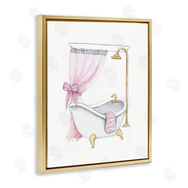Stupell Industries Janet Tava | Simple Glam Bathroom Tub Wall Art