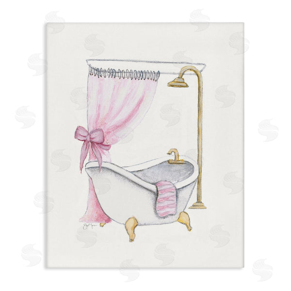 stupell industries Janet Tava | Simple Glam Bathroom Tub Wall Art