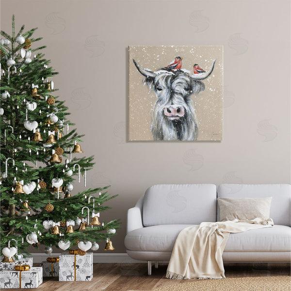 Stupell Industries Janet Tava | Snowy Cattle & Birds Farmhouse Wall Art