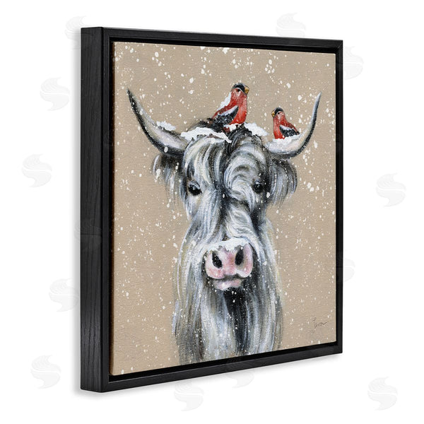 Stupell Industries Janet Tava | Snowy Cattle & Birds Farmhouse Wall Art