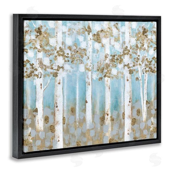 Stupell Industries Janet Tava | Spring Birch Tree Forest Soft Blue Contemporary Landscape Wall Art