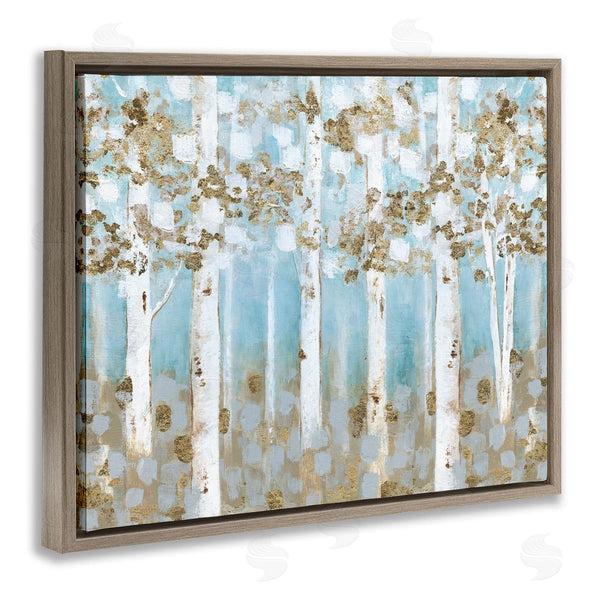 Stupell Industries Janet Tava | Spring Birch Tree Forest Soft Blue Contemporary Landscape Wall Art