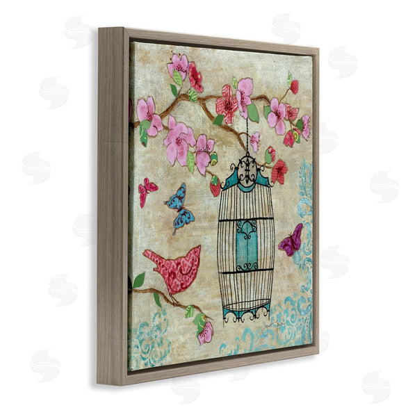 Stupell Industries Janet Tava | Spring Fling Pink Bird