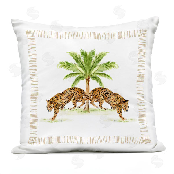 Stupell Industries Janet Tava | Symmetrical Stepping Cheetahs Printed Throw Pillow