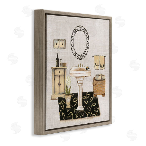 Stupell Industries Janet Tava | Vintage Luxurious Bathroom