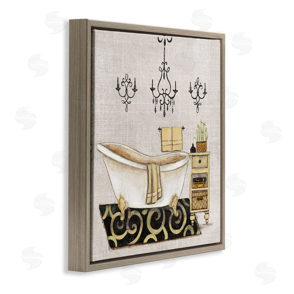 Stupell Industries Janet Tava | Vintage Luxurious Bathroom Tub