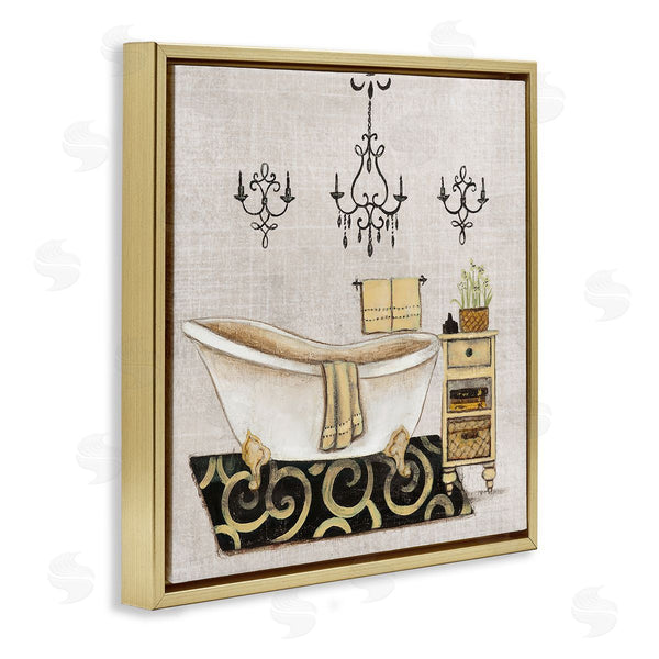 Stupell Industries Janet Tava | Vintage Luxurious Bathroom Tub