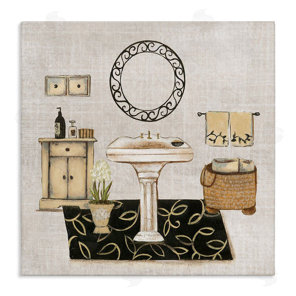 stupell industries Janet Tava | Vintage Luxurious Bathroom