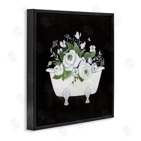 Stupell Industries Janet Tava | White And Black Bath Wall Art