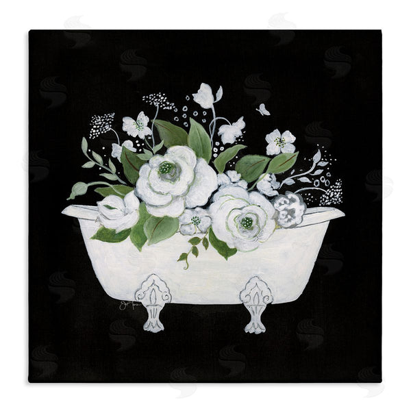 stupell industries Janet Tava | White and Black Bath Wall Art