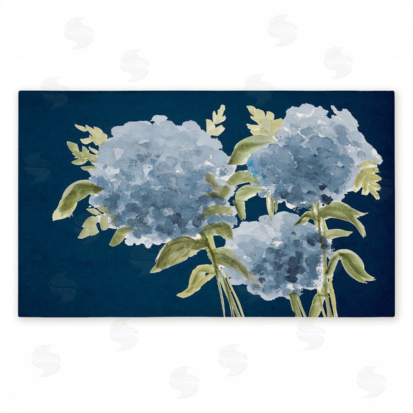 stupell industries Janice Gaynor | Blue Hydrangeas Contrast Non-Woven Door Mat