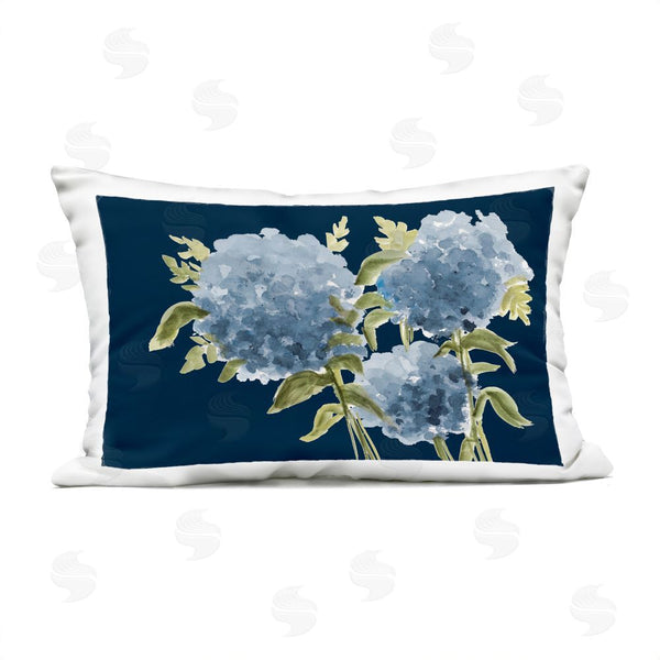 Stupell Industries Janice Gaynor | Blue Toned Hydrangeas Trio Printed Throw Pillow