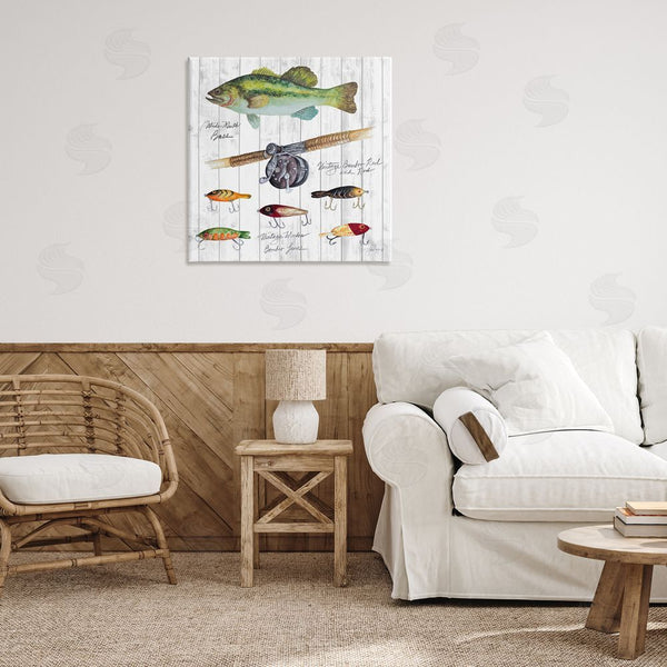 Stupell Industries Janice Gaynor | Fishing Lure Diagram Wall Art