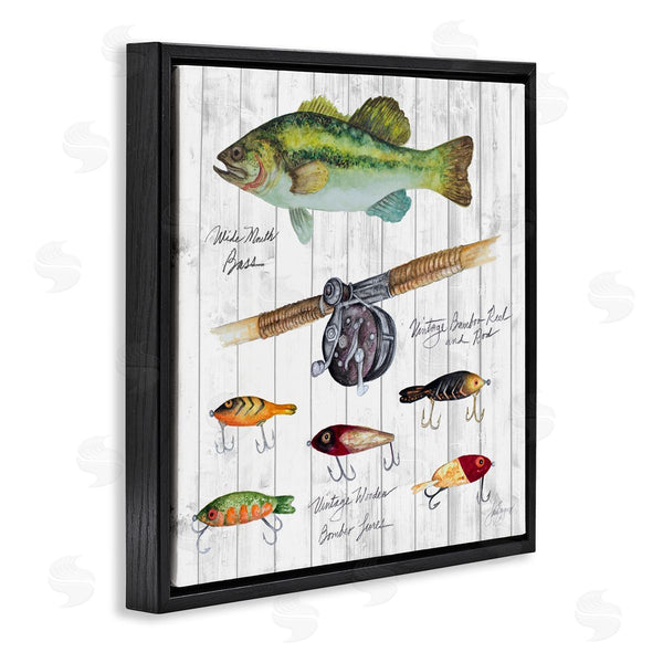 Stupell Industries Janice Gaynor | Fishing Lure Diagram Wall Art