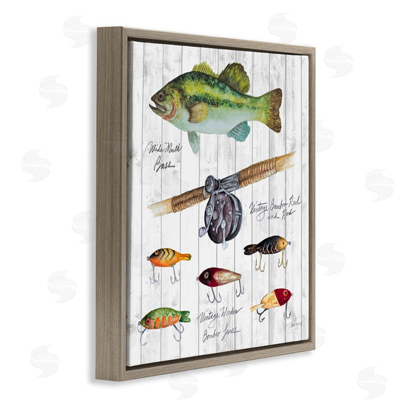 Stupell Industries Janice Gaynor | Fishing Lure Diagram Wall Art