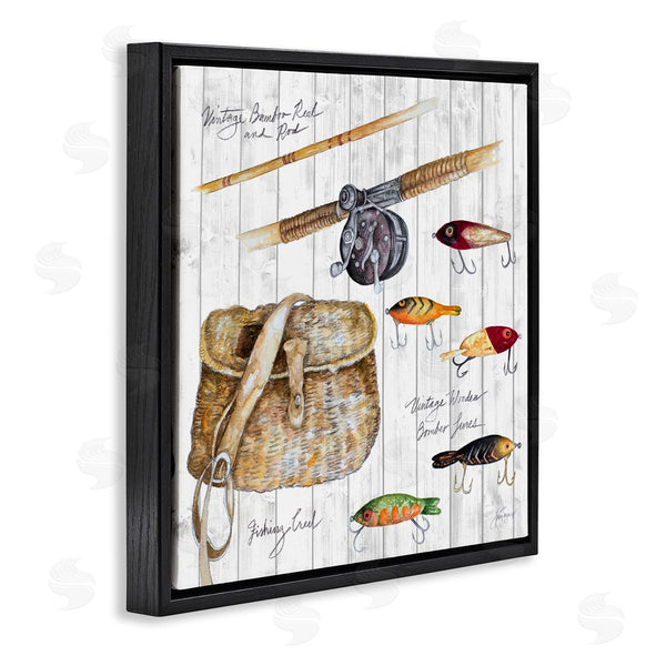 Stupell Industries Janice Gaynor | Fishing Tackle Box Wall Art