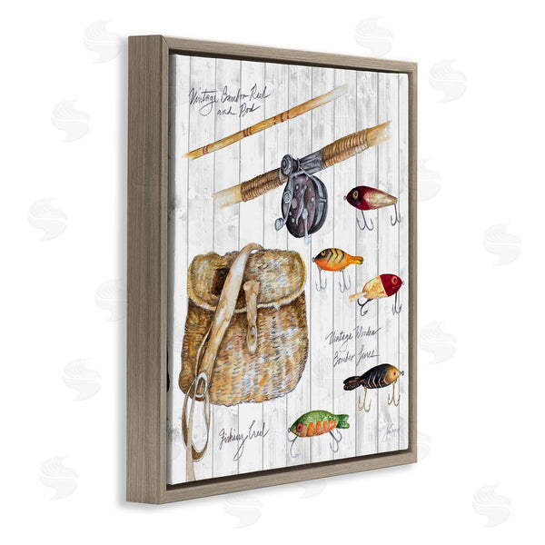 Stupell Industries Janice Gaynor | Fishing Tackle Box Wall Art