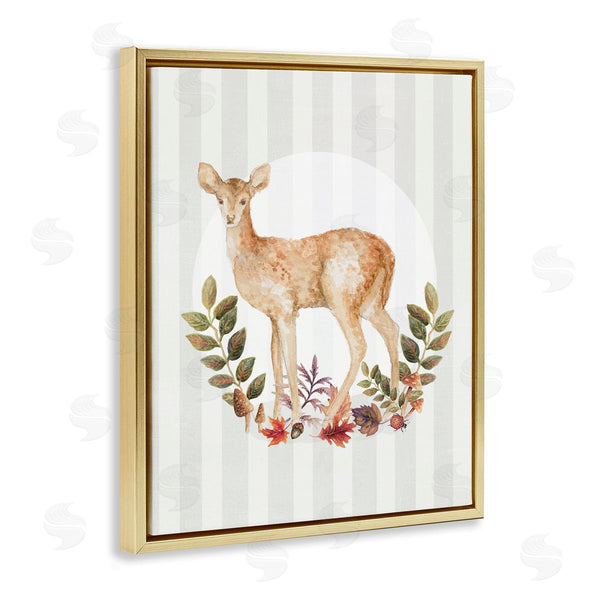 Stupell Industries Janice Gaynor | Forest Fawn On Stripes