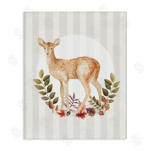 stupell industries Janice Gaynor | Forest Fawn on Stripes