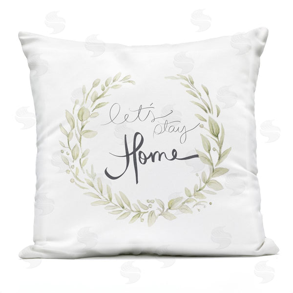 Stupell Industries Janice Gaynor | Let's Stay Home Printed Throw Pillow