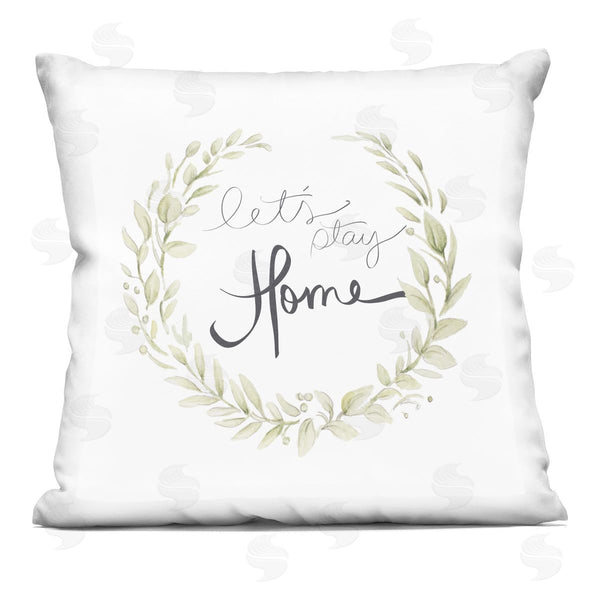stupell industries Janice Gaynor | Let's Stay Home Printed Throw Pillow
