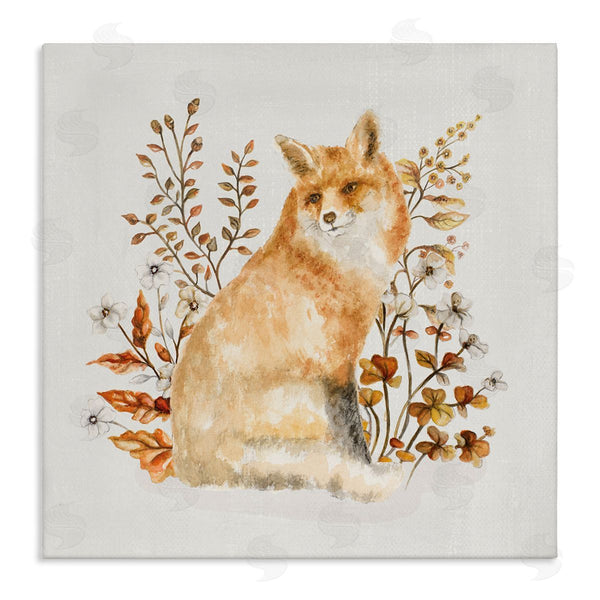 stupell industries Janice Gaynor | Rustic Fox and Botanicals