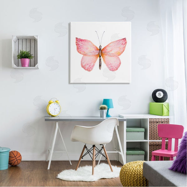 Stupell Industries Janice Gaynor | Vivid Red Butterly Watercolor Detail Insect Painting Wall Art
