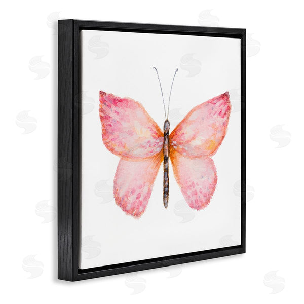 Stupell Industries Janice Gaynor | Vivid Red Butterly Watercolor Detail Insect Painting Wall Art