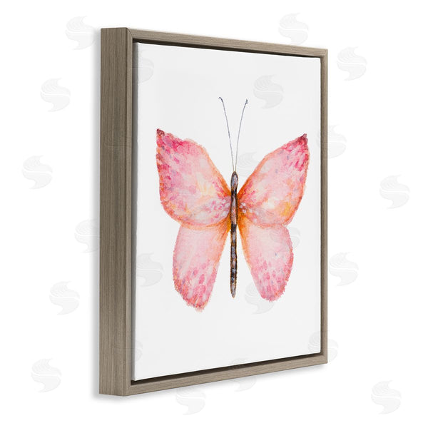 Stupell Industries Janice Gaynor | Vivid Red Butterly Watercolor Detail Insect Painting Wall Art