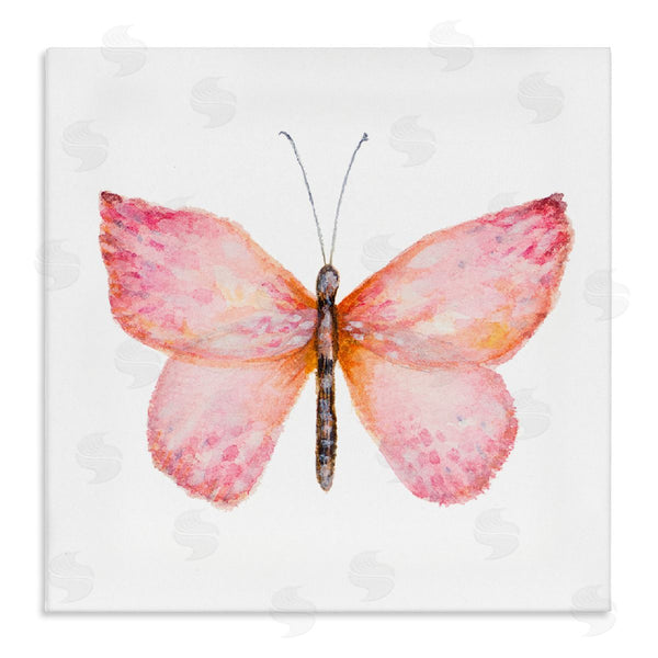 stupell industries Janice Gaynor | Vivid Red Butterly Watercolor Detail Insect Painting Wall Art