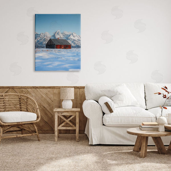 Stupell Industries Jared Kreiss | Cabin In Snowy Mountains Wall Art