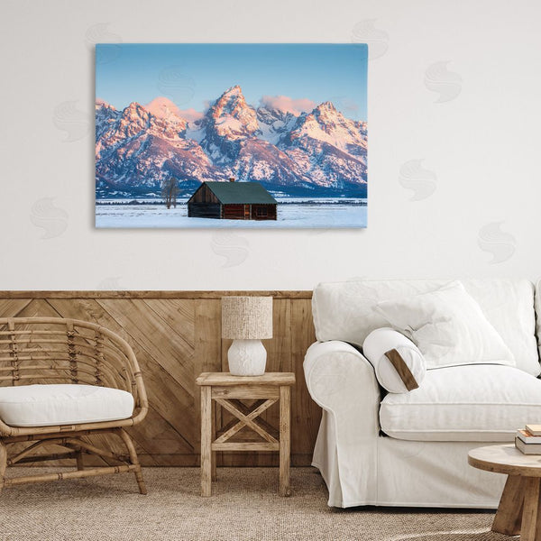 Stupell Industries Jared Kreiss | Cabin In The Glowing Tetons Wall Art