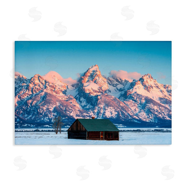 stupell industries Jared Kreiss | Cabin In The Glowing Tetons Wall Art