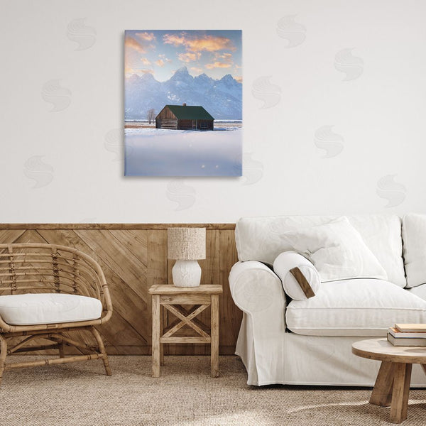 Stupell Industries Jared Kreiss | Cabin In The Snowy Tetons Wall Art
