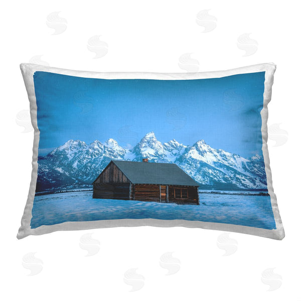 stupell industries Jared Kreiss | Log Cabin Snowy Scene