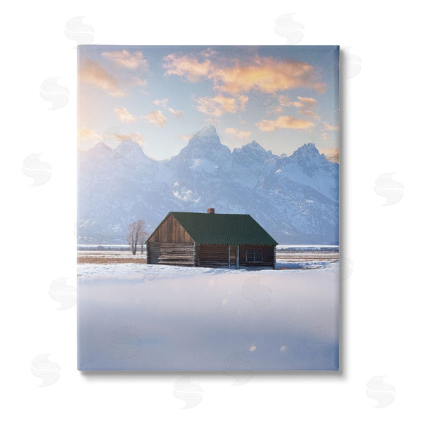 stupell industries Jared Kreiss | Snowy Winter Cabin Wall Art