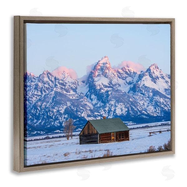 Stupell Industries Jared Kreiss | Winter Snowy Peaks & Cabin Wall Art