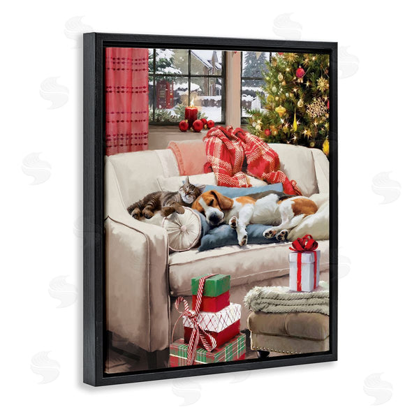 Stupell Industries Jason Kirk | Pets On Holiday Couch