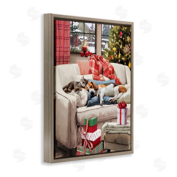 Stupell Industries Jason Kirk | Pets On Holiday Couch