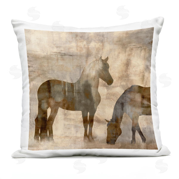 Stupell Industries Jason Mann | Rustic Stallions Country Horses Printed Throw Pillow
