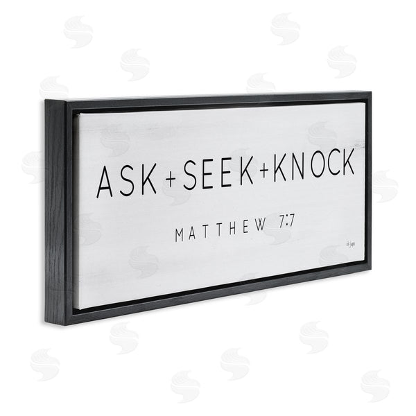 Stupell Industries Jaxn Blvd. | Ask Seek Knock Minimal Scripture Wall Art