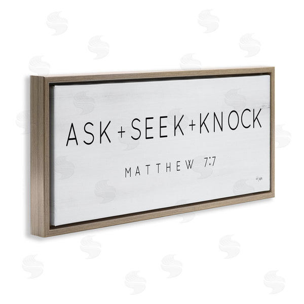 Stupell Industries Jaxn Blvd. | Ask Seek Knock Minimal Scripture Wall Art