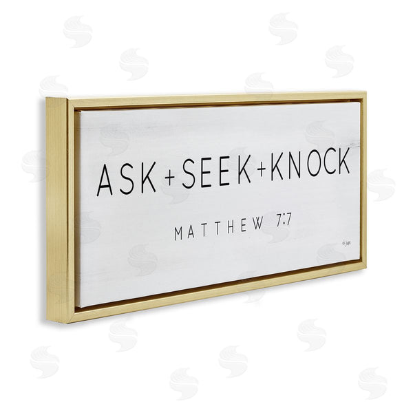 Stupell Industries Jaxn Blvd. | Ask Seek Knock Minimal Scripture Wall Art