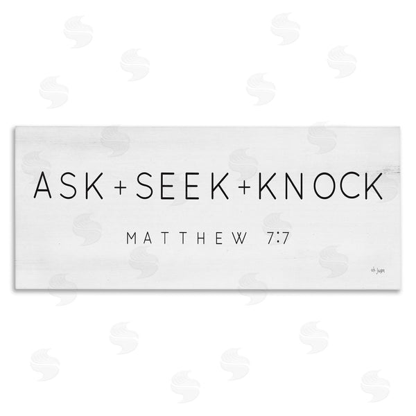 stupell industries Jaxn Blvd. | Ask Seek Knock Minimal Scripture Wall Art