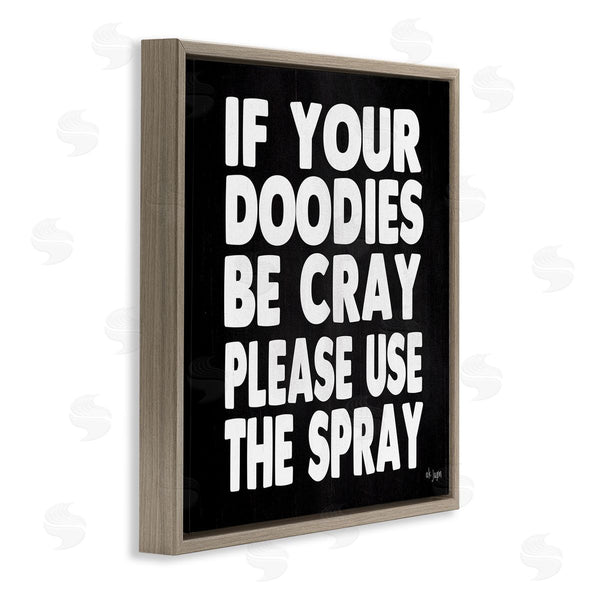 Stupell Industries Jaxn Blvd. | Doodies Be Cray Use The Spray Bathroom Phrase Wall Art
