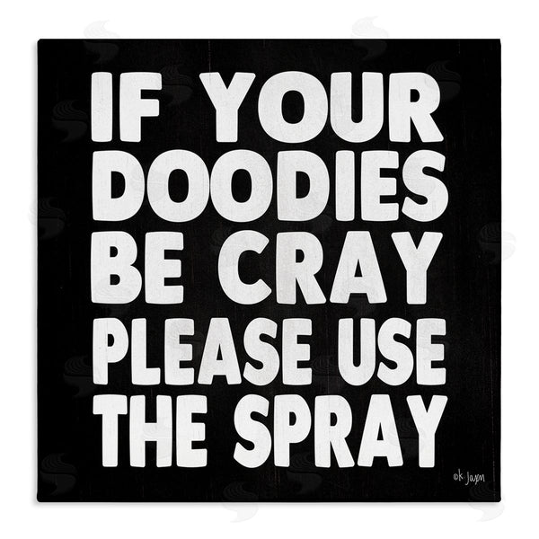 stupell industries Jaxn Blvd. | Doodies Be Cray Use The Spray Bathroom Phrase Wall Art