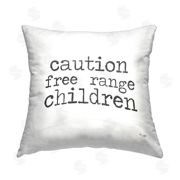stupell industries Jaxn Blvd. | Free Range Children Phrase Printed Throw Pillow